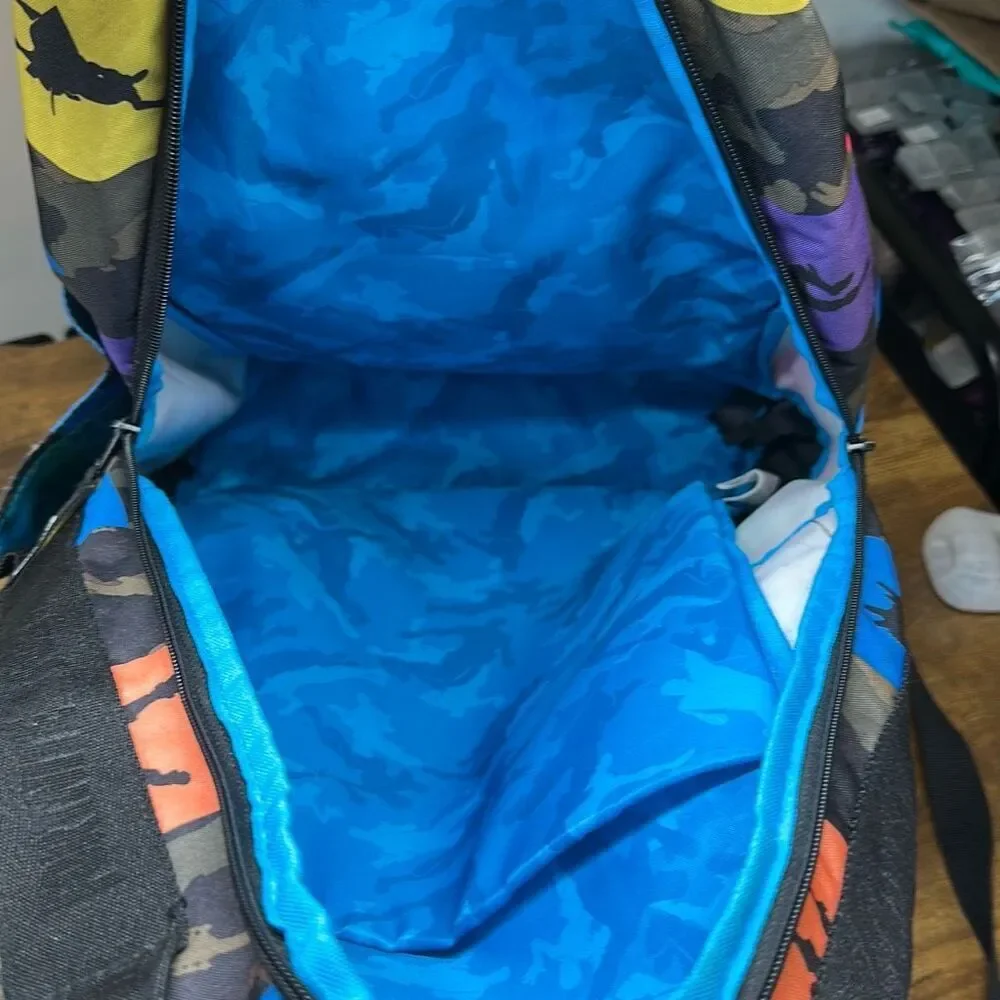 Fortnite Camo Silhouette‎ Dance Backpack Book Bag Bright Colors Purple Pink